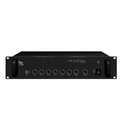 P-180IP    IP網絡單向點播合并式廣播功放 180W