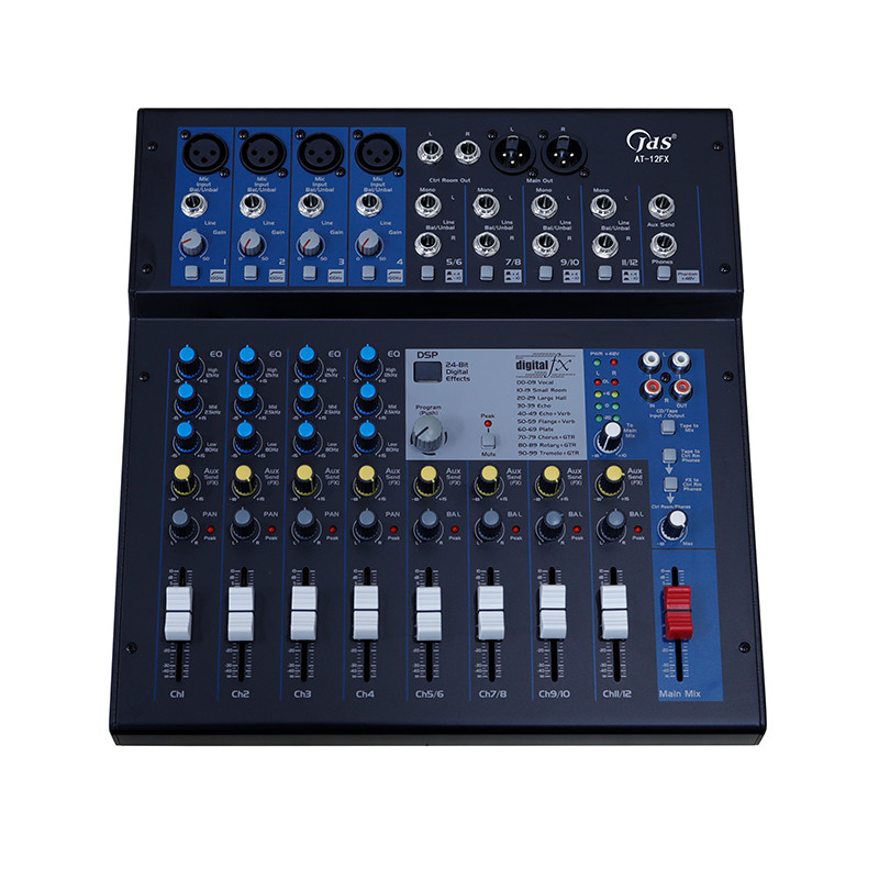 AT-12FX    12路（4路單聲4組立體聲）帶效果調音臺